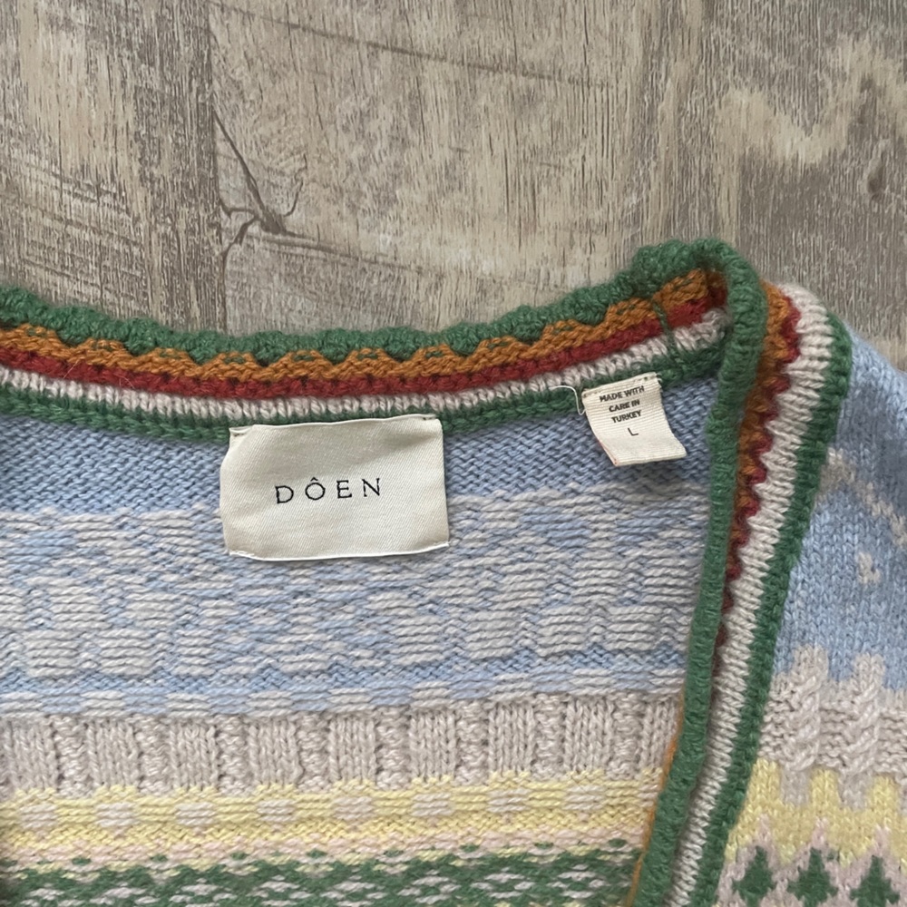 Cashmere DOEN ALBA CARDIGAN in cream Monte Rosa L - Picture 8 of 10